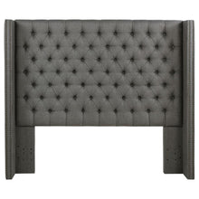 Bancroft - Upholstered Full Wingback Headboard - Gray