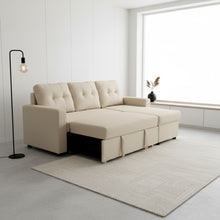 Convertible L Shaped Sectional Sleeper Sofa Bed, Saving Pull Out Couch