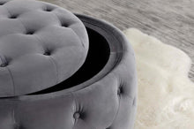 Angelina - Tufted Storage Round Ottoman