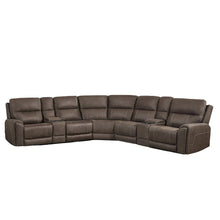 Gaia - 7 Piece P2 Power Sectional - Brown