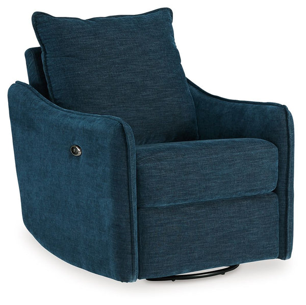 Mcburg Swivel Power Recliner Navy