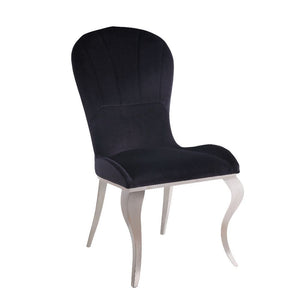 Hiero - Side Chair (Set of 2) - Black Fabric & Stainless Steel
