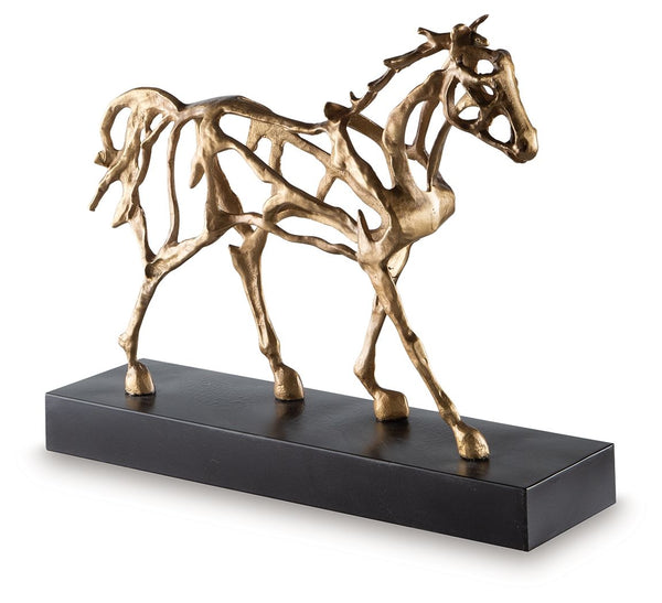 Grainville Sculpture Antique Gold Finish