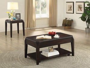 Baylor - Square Wood Side End Table - Walnut