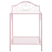 Massi - Metal 1-Shelf Nightstand - Powder Pink