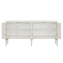 Ansaldo - Console Cabinet - Pearl White & Silver Shimmer