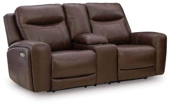 Gravier Power Reclining Loveseat With Console / Adjustable Headrest Cordova