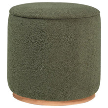 Zena - Faux Sheepskin Upholstered Round Ottoman