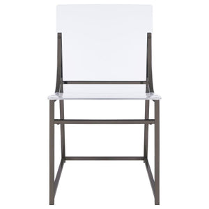 Adino - Acrylic Dining Side Chair (Set of 2) - Black Nickel