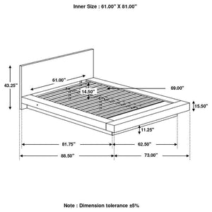 Jessica - Wood LED Panel Bed