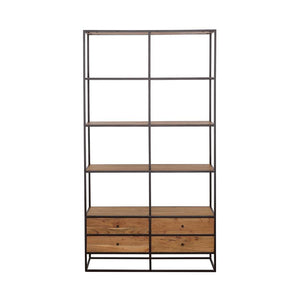 Belcroft - 4-Drawer Storage Bookshelf - Natural Acacia