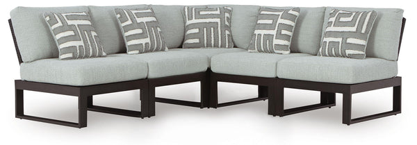 Beachloft 5-Piece Outdoor Sectional Black / Gray