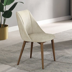 Willene - Side Chair (Set Of 2) - Beige And Walnut