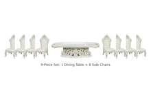 Adara 9-piece dining set: 1 table + 8 side chairs
