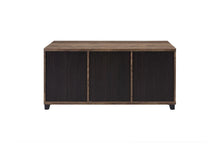 Nineel - Coffee Table - Obscure Glass, Rustic Oak & Black