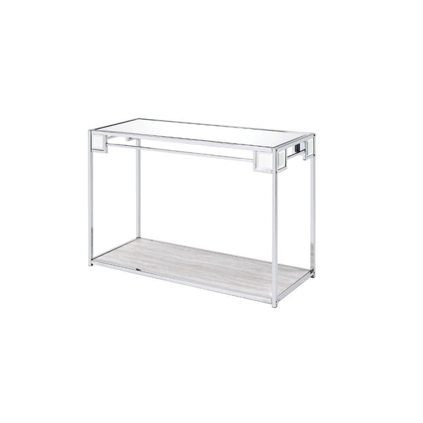 Asbury Console Table Mirrored & Chrome