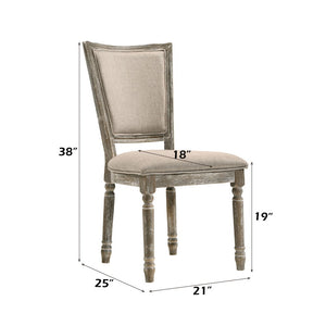 Gabrian - Side Chair (Set of 2) - Fabric & Reclaimed Gray