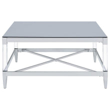 Lindley - Square Tempered Mirror Acrylic Coffee Table - Chrome