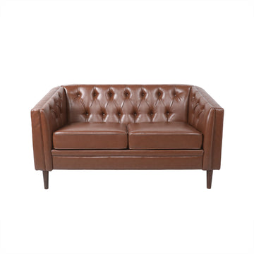 Sophisticated Loveseat With Diamond Stitched Detailing