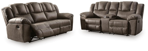 Lowilla 2 Pc. Reclining Sofa And Loveseat Driftwood