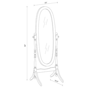 Foyet - Wood Adjustable Length Cheval Mirror