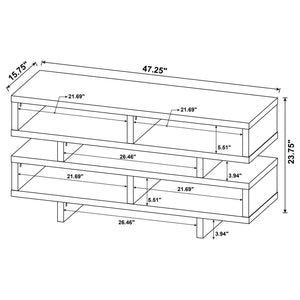 Parker - TV Console With 5 Open Compartments - Cappuccino