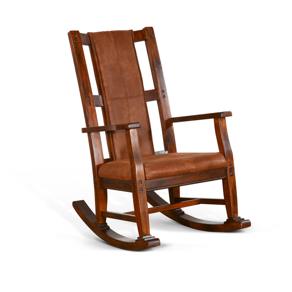 Santa Fe Rocker, Cushion Seat & Back Dark Chocolate
