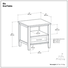 Ela - End Table - Brown