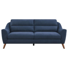 Gano - Upholstered Sloped Arm Sofa - Navy Blue