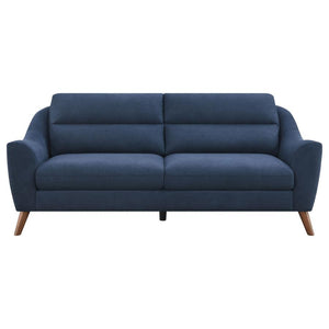 Gano - Upholstered Sloped Arm Sofa - Navy Blue