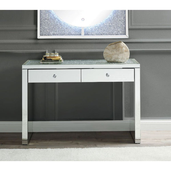 Noralie 32"H Console Table Mirrored & Faux Diamonds