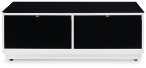 Gardoni - White / Black - Rectangular Cocktail Table