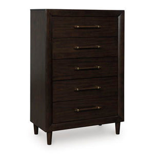 Mallenette - Merlot - Five Drawer Chest