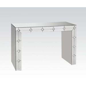 Hessa - Accent Table - Mirrored & Faux Rhinestone