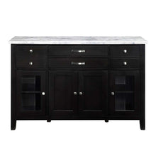 Hussein - Server With Marble Top - Marble & Black Finish