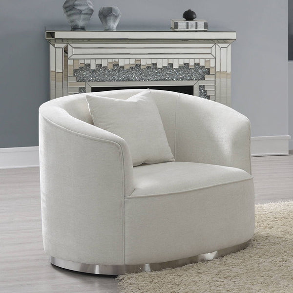 Odette Chair With Pillow Beige Chenille