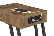 Troy - 1-Drawer C-Shaped Side Table Power Outlet