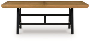 Galliden - Black / Brown - Rectangular Dining Room Extension Table