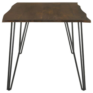 Topeka - Live-Edge Dining Table - Mango Cocoa And Gunmetal