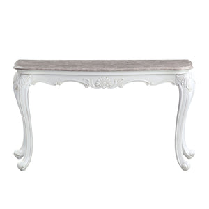 Ciddrenar - Accent Table - Marble Top & White Finish