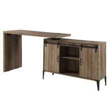 Zakwani - Writing Desk - Rustic Oak & Black Finish - 36"