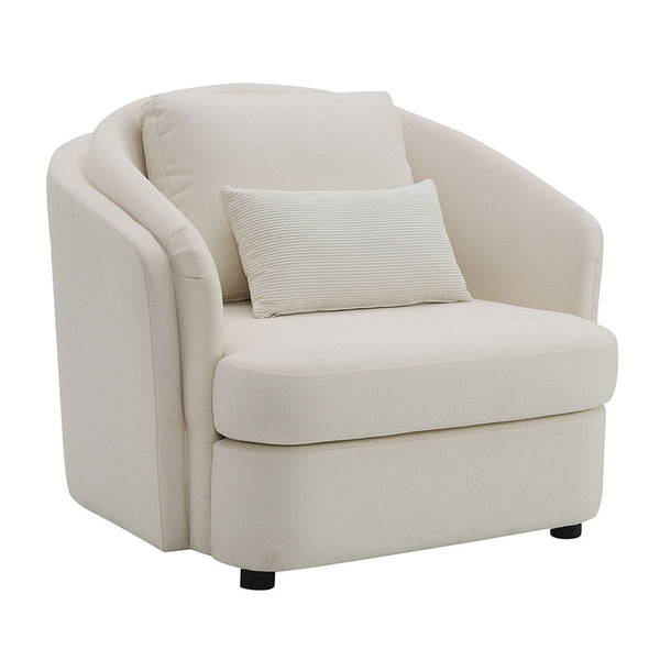 Mariko Chair With Pillow Beige Linen