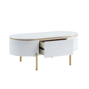 Daveigh - Coffee Table - White High & Gold