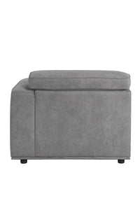 Alwin - Chaise - Dark Gray Fabric