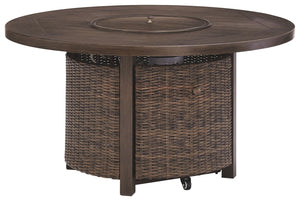 Paradise - Medium Brown - Round Fire Pit Table