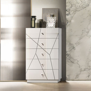 Esther - Chest - White / Silver