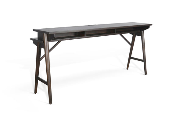 Americana Console Table With USB Power Pack Dark Brown