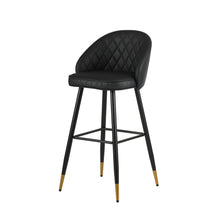 Oliver - Vegan Leather Bar Chair (Set of 2) - Black