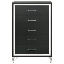 Lucia - 5-Drawer Bedroom Chest Of Drawers - Black