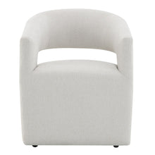 Libni - Arm Chair With Casters - Cream Linen